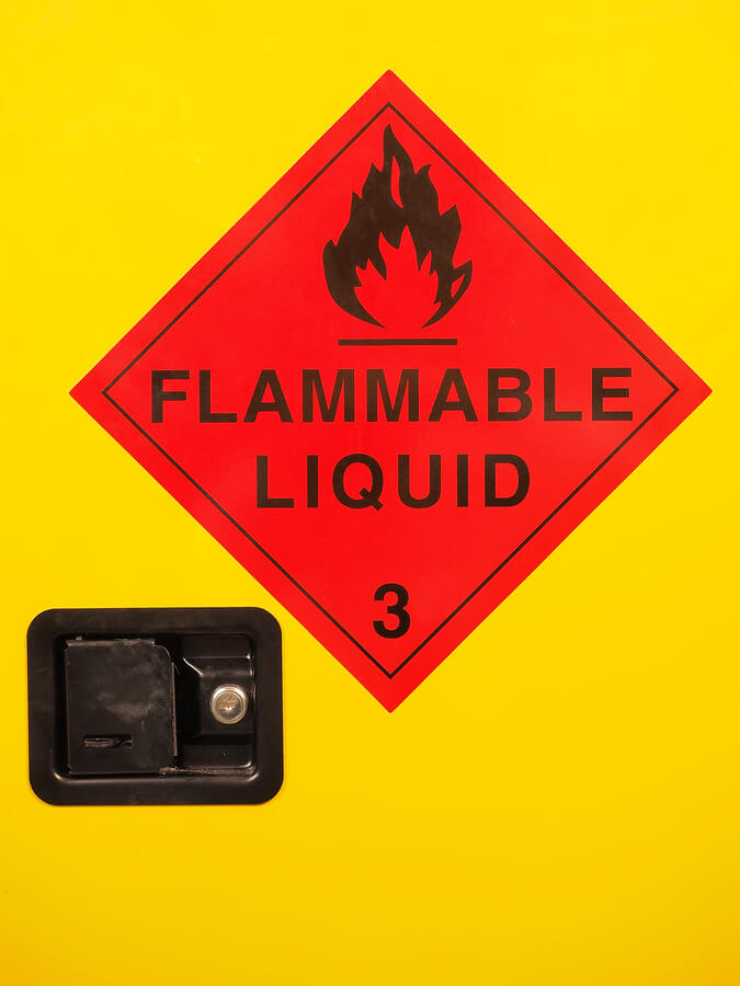 Flammable liquid cabinet